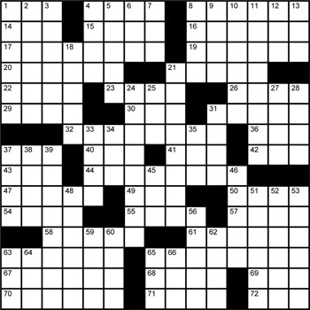 Halftime Crossword Solution