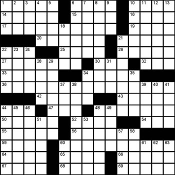 Halftime Crossword Grid