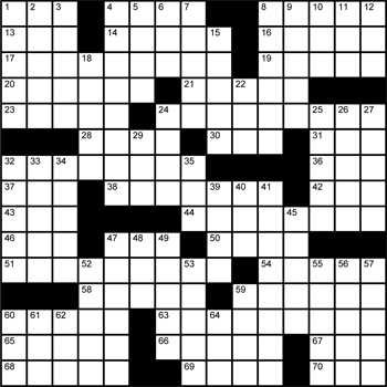 Halftime Crossword Grid
