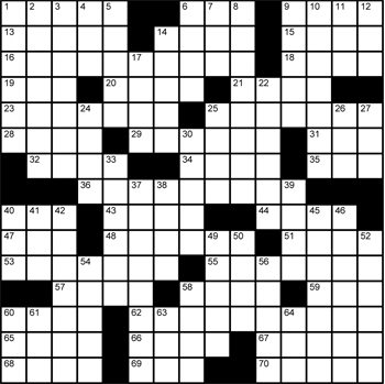 Halftime Crossword Grid