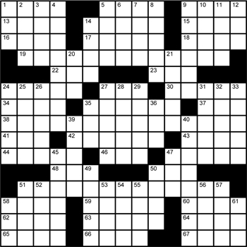 Halftime Crossword Grid