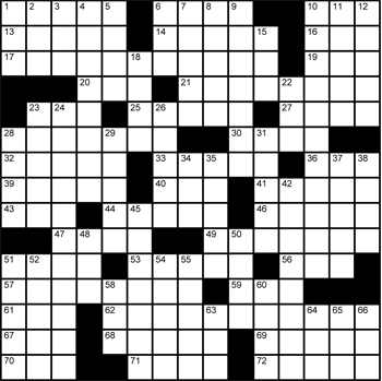 Halftime Crossword Grid