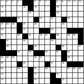 Halftime Crossword Grid