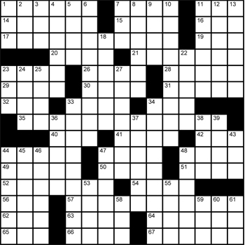 Halftime Crossword Grid