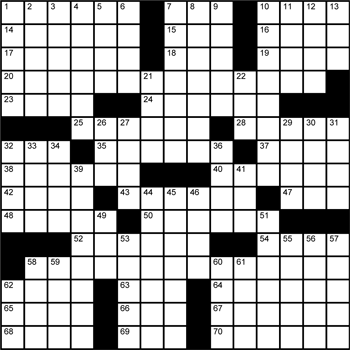 Halftime Crossword Grid