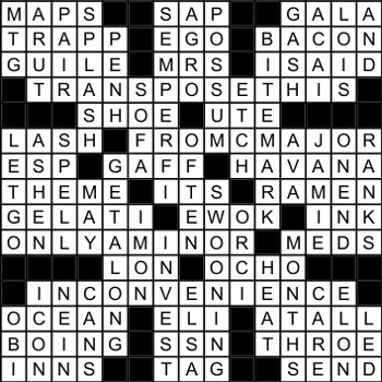 Halftime Crossword Solution