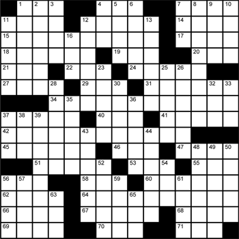 Halftime Crossword Grid