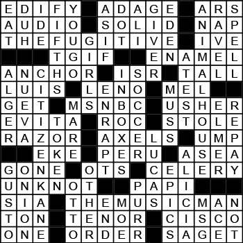 Crossword puzzle with a musical theme created exclusively ... Poker The Game Of Enthusiasm And download