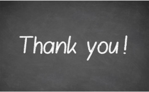 A few belated thank you messages.